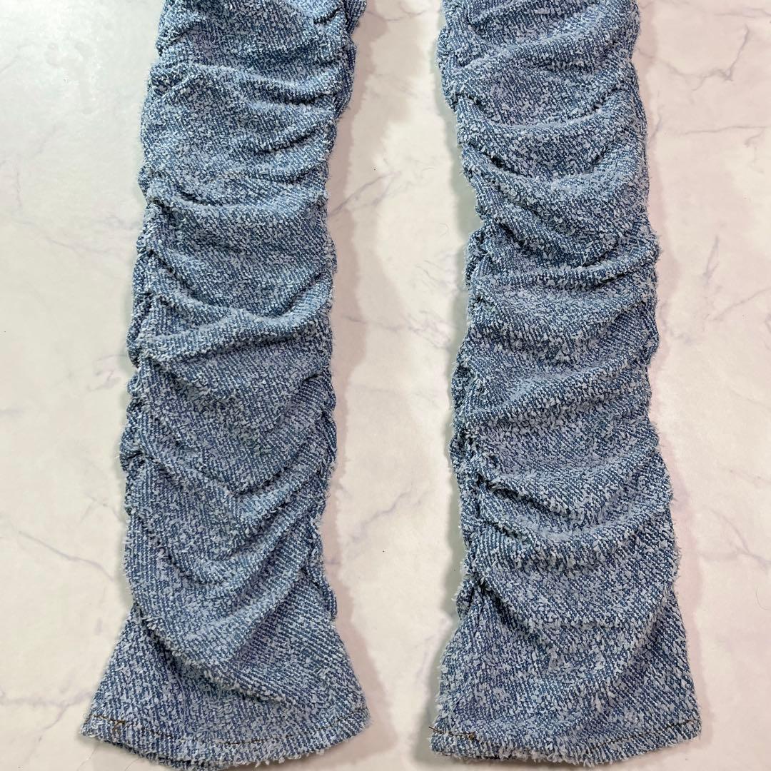 新品未使用 GUAPI グアピ スカイブルー スーパースタックデニム 32