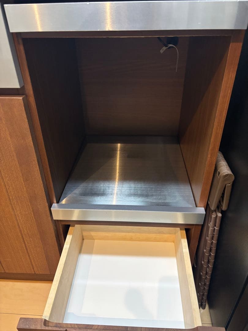 (期間限定値下げ)unico キッチンカウンター ウニコ　食器棚 ステンレス