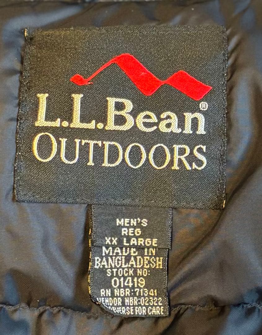 エルエルビーン パッカブルダウンベスト XXL ブラック