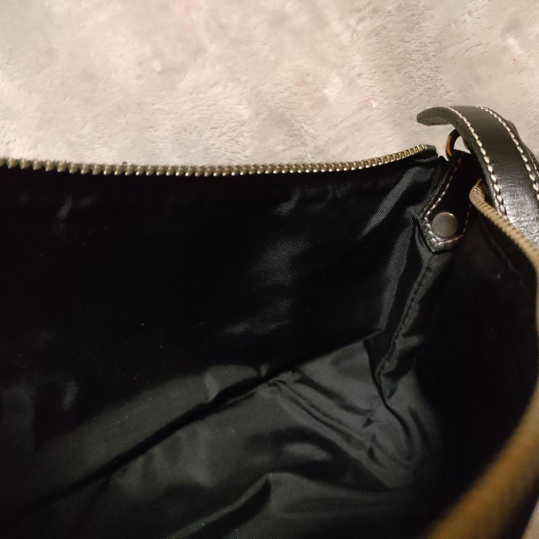 美品 バーバリー ブルーレーベル ハンドバッグ ナイロン ノバチェック ポーチ