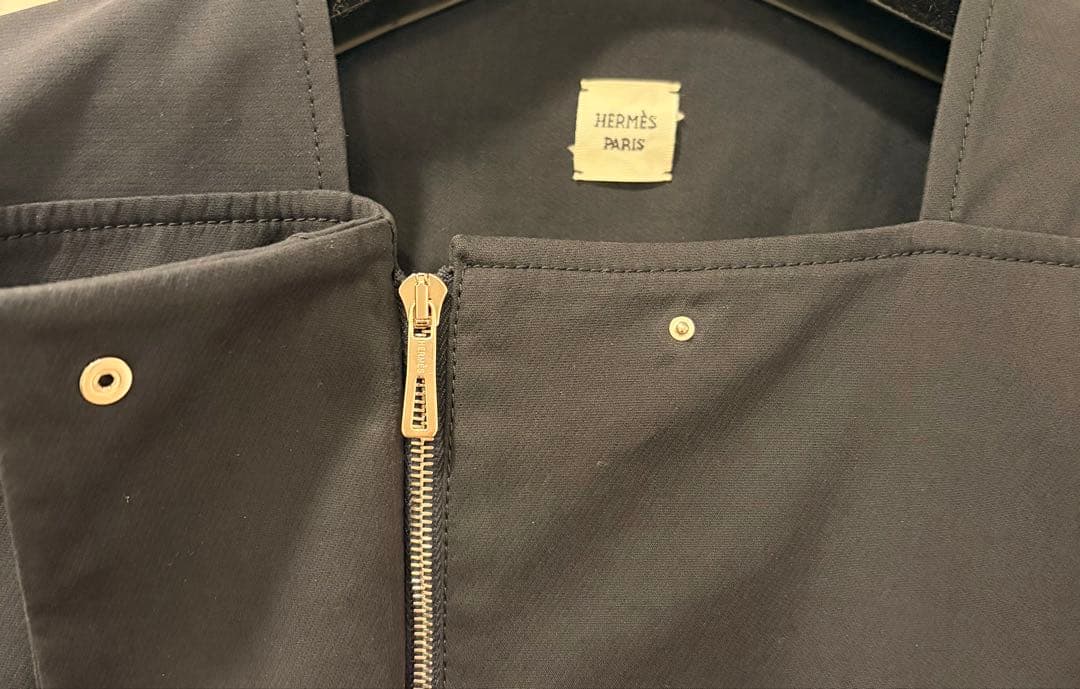 最終価格❗️【HERMÈS】フランス製　フロントジップワンピース 刻印ファスナー