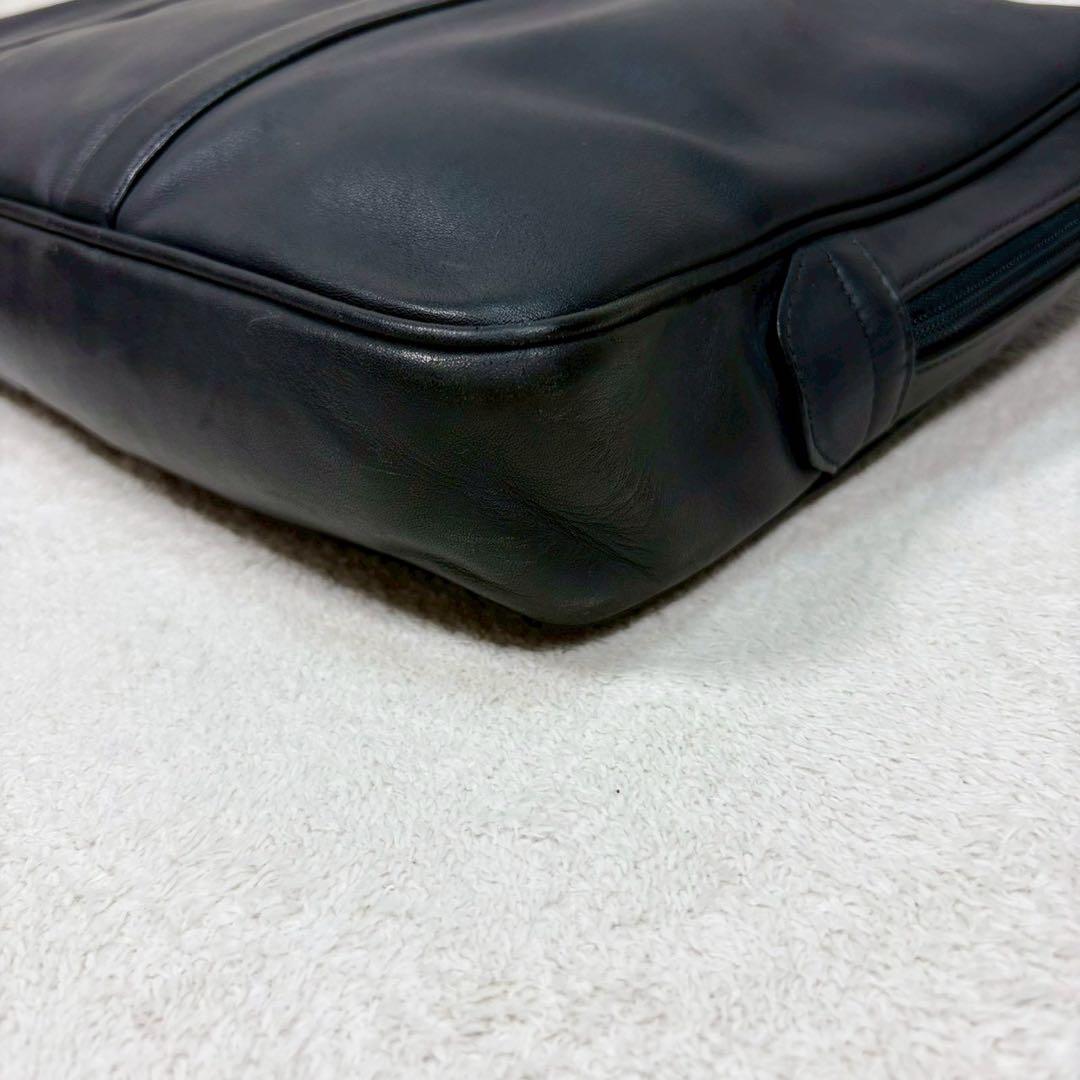 【美品✨】コーチ ハンドバッグ ビジネスバッグ オールレザー 黒　通勤　A4