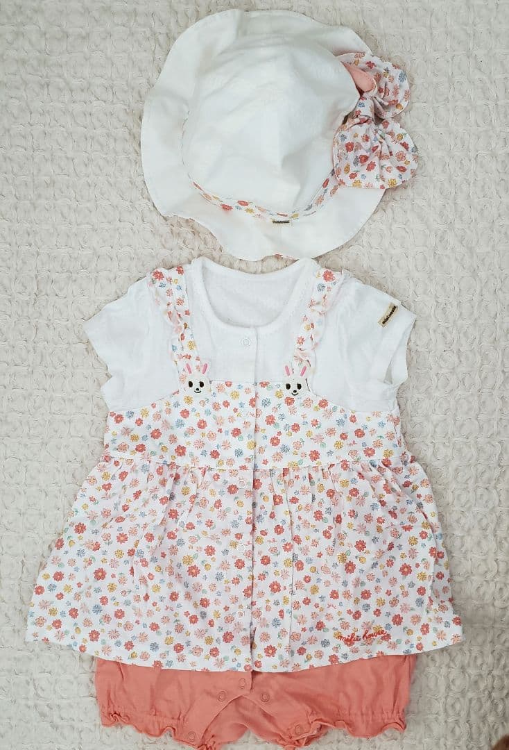 【新作】ミキハウス ロンパース & 帽子