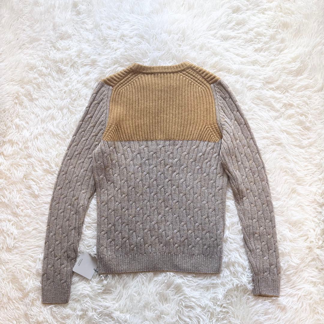 ✨美品✨ザノーネ ZANONE ケーブル編み ウールヤクニット 46 イタリア製