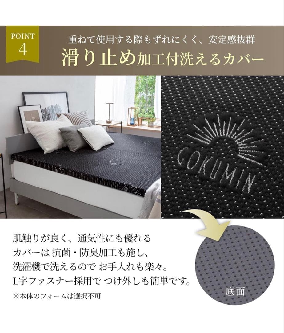 【3点セット】ダブルベッドフレーム+マットレス2枚