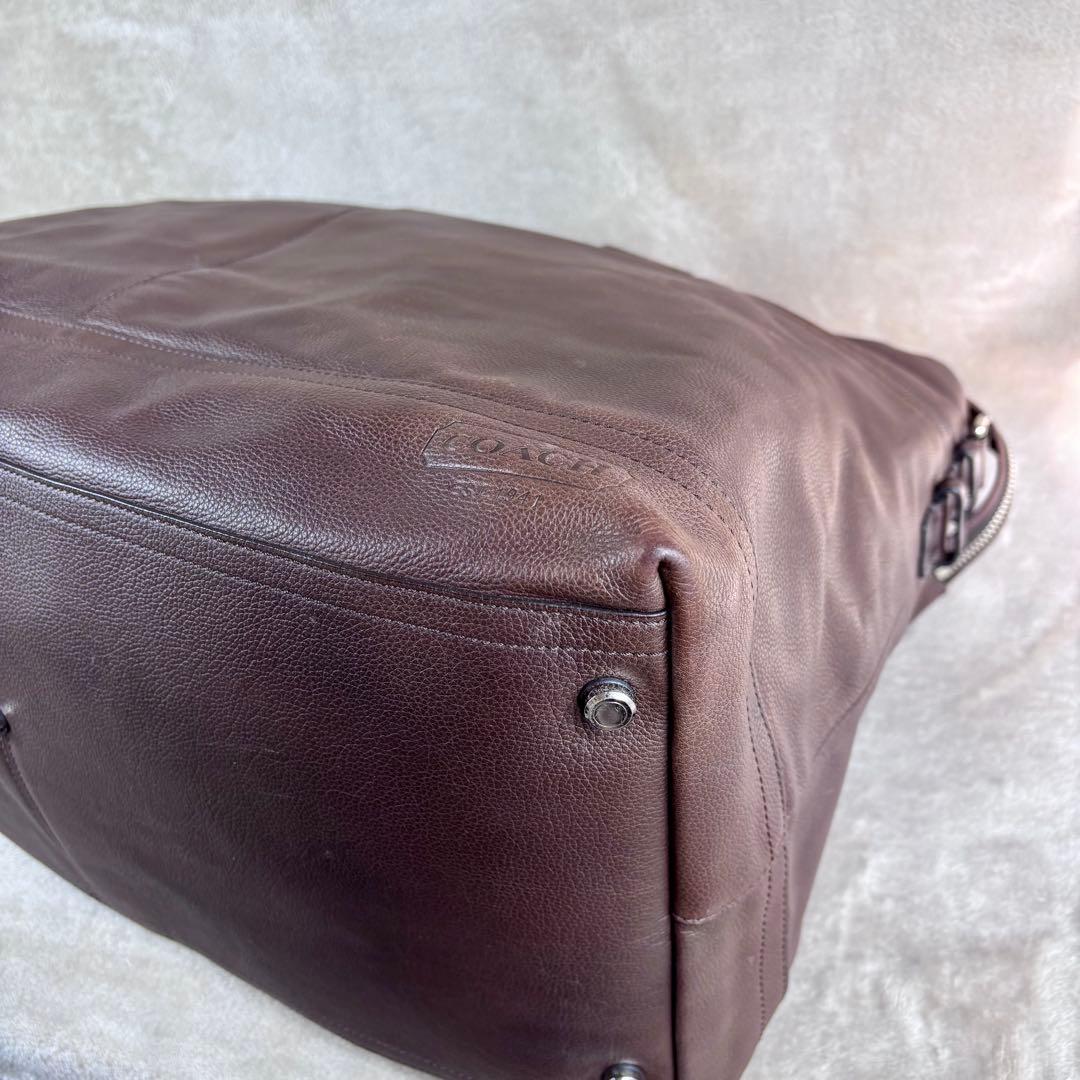 美品　COACH コーチ　ボストンバッグ　ダークブラウン　2way 本革レザー