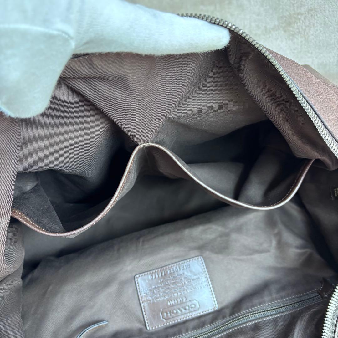 美品　COACH コーチ　ボストンバッグ　ダークブラウン　2way 本革レザー