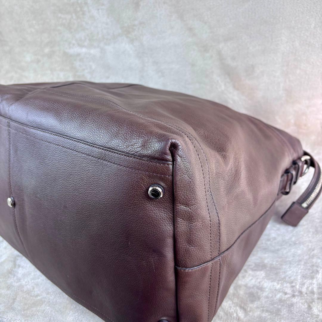 美品　COACH コーチ　ボストンバッグ　ダークブラウン　2way 本革レザー