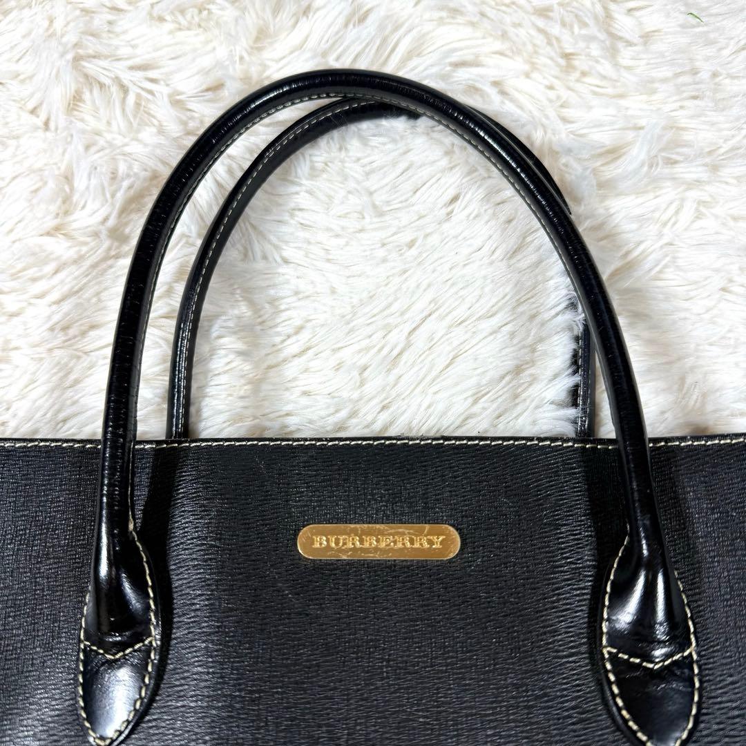Burberry バーバリー ハンドバッグ レザー ノバチェック ゴールド金具
