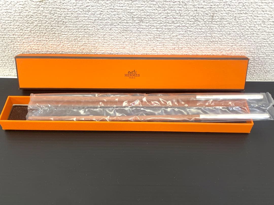 HERMES セリエ 箸 箸袋・箱付 チョップスティック カトラリー Hロゴ