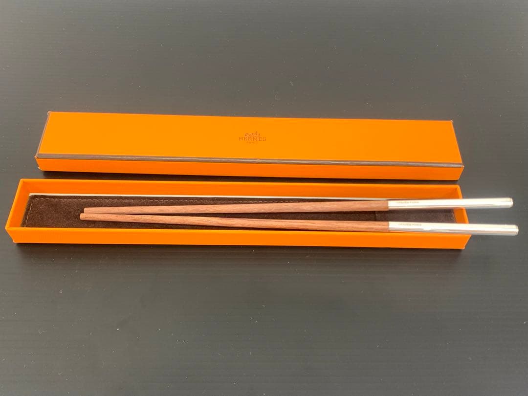 HERMES セリエ 箸 箸袋・箱付 チョップスティック カトラリー Hロゴ