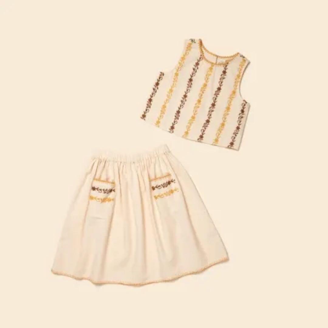 アポリナ APOLINA JUNE SKIRT SET _MILK 3-5y