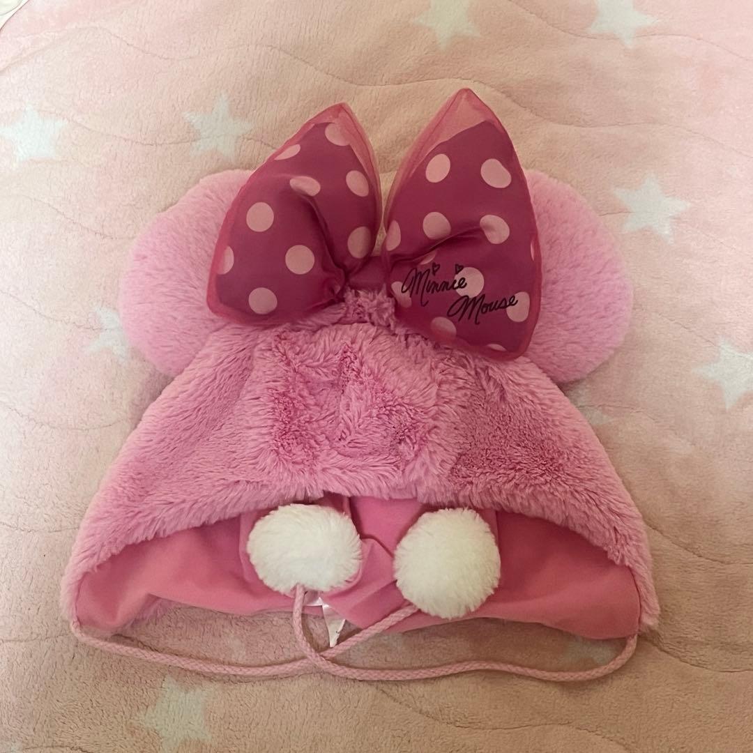 ディズニー　ファンキャップ　ピンク ミニー　リボン