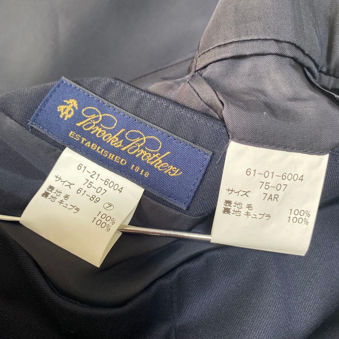 ブルックスブラザーズ ビジネススーツ 7 W62 濃紺 ストレッチ DMW