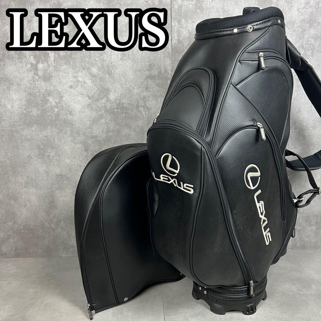 人気　レクサス　キャディバッグ　カート式　8分割　3点式ショルダーベルト