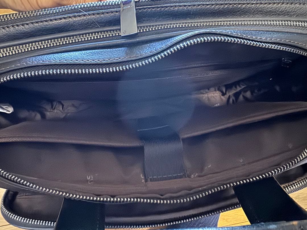 【Ari】サムソナイト　ブラックレザービジネスバッグ