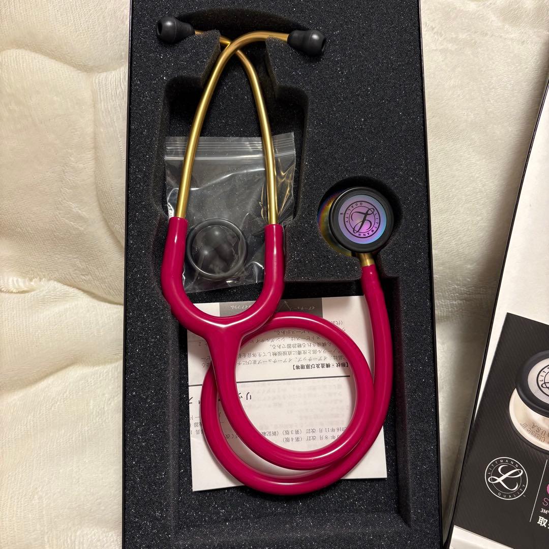Littmann Classic III 聴診器 赤色 27インチ