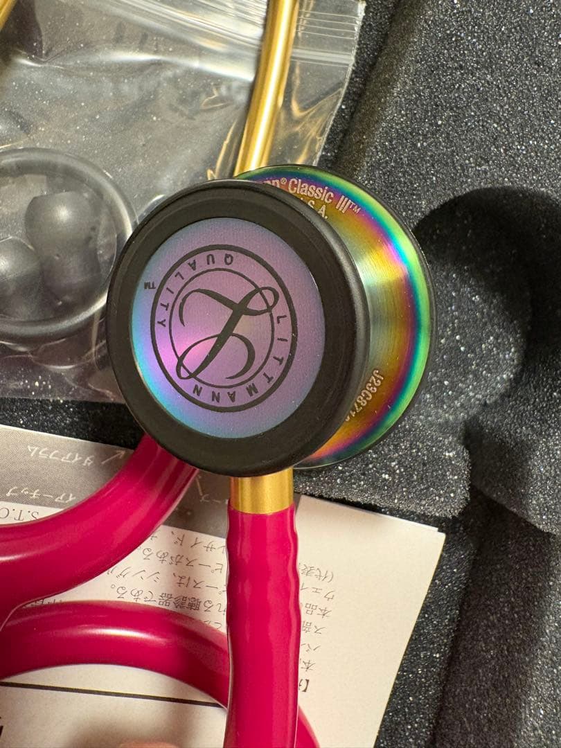 Littmann Classic III 聴診器 赤色 27インチ