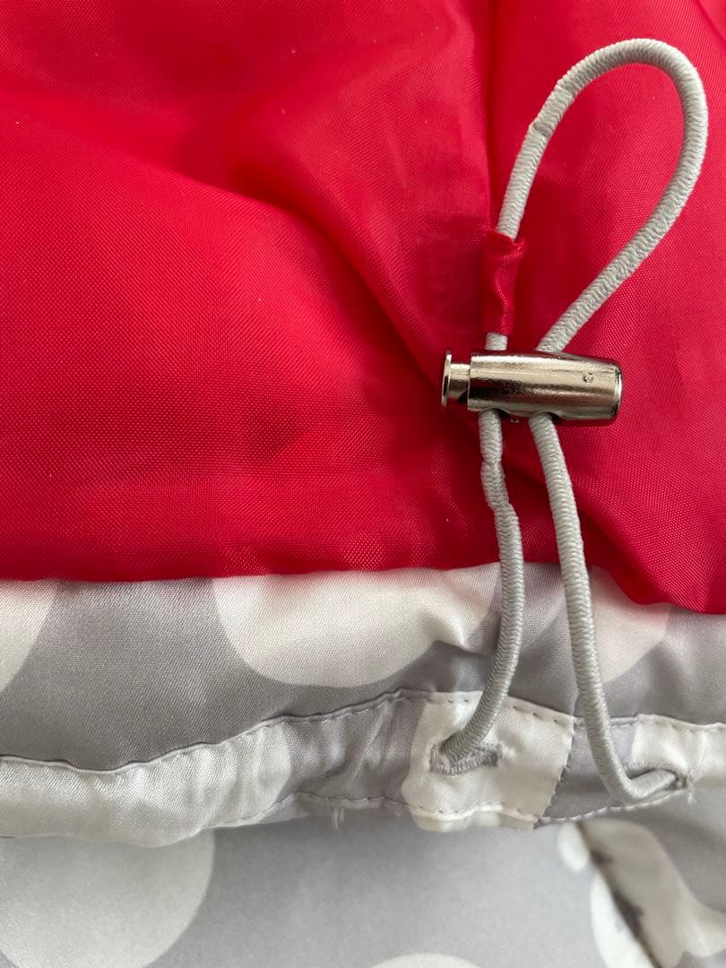 ドット柄フード付きダウンジャケット 40