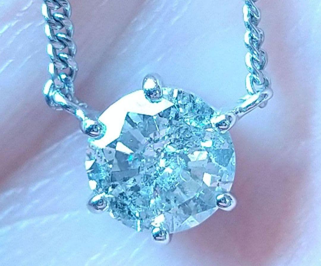 ジュエリーマキ 大粒天然ダイヤモンドネックレス 1.11ct/40.9cm