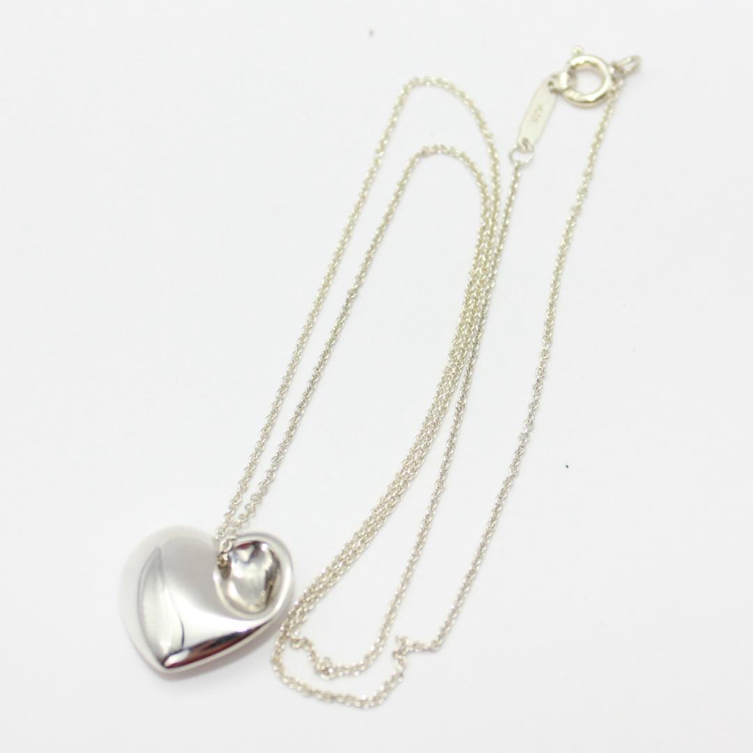 美品 Tiffany&Co. ティファニー フォールドハート ネックレス 925