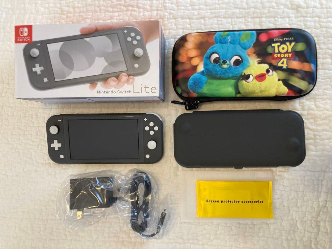 Nintendo Switch Lite グレー 本体 充電器・ケースおまけ付き