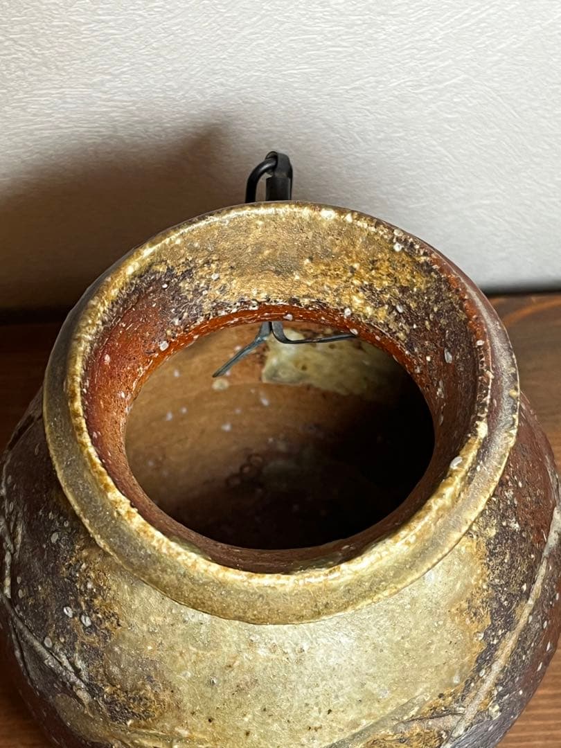 とくちゃん★未使用★ 奥田紋左衛門(四代目)作　信楽焼　蹲壷　うずくまる壺