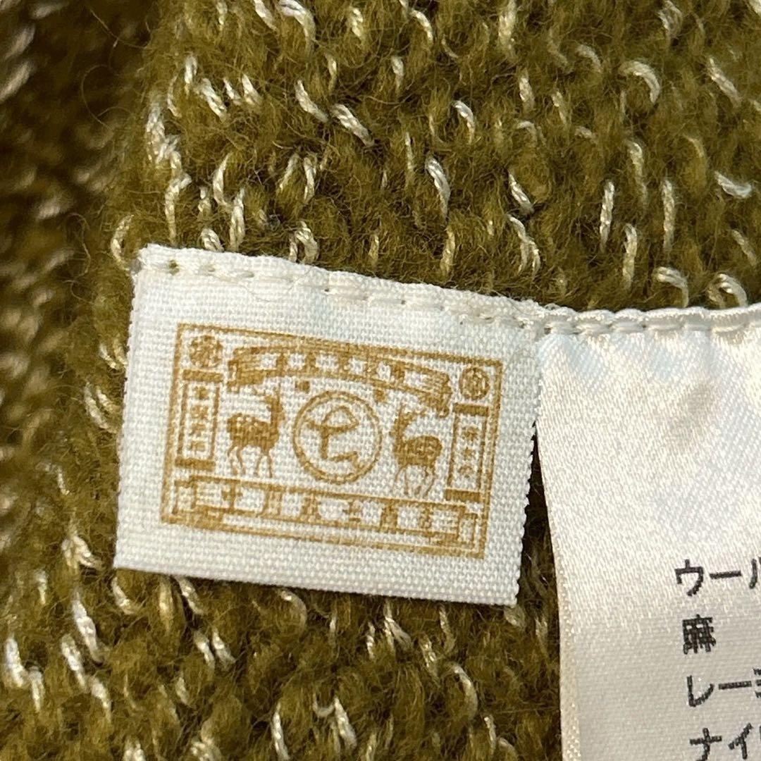 中川政七商店【F】日本製 ウールリネンニットベスト モックネック ノースリーブ