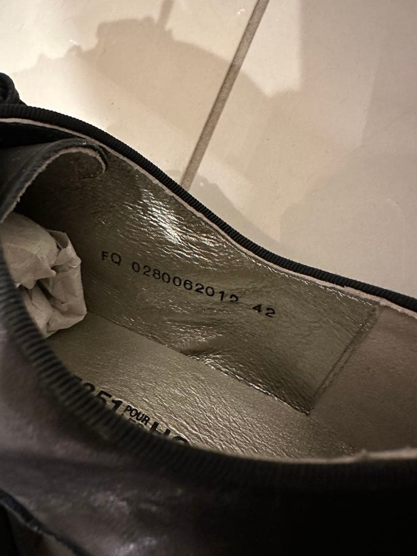 5351 内羽根 ブラック ドレスシューズ 42/26.5cm