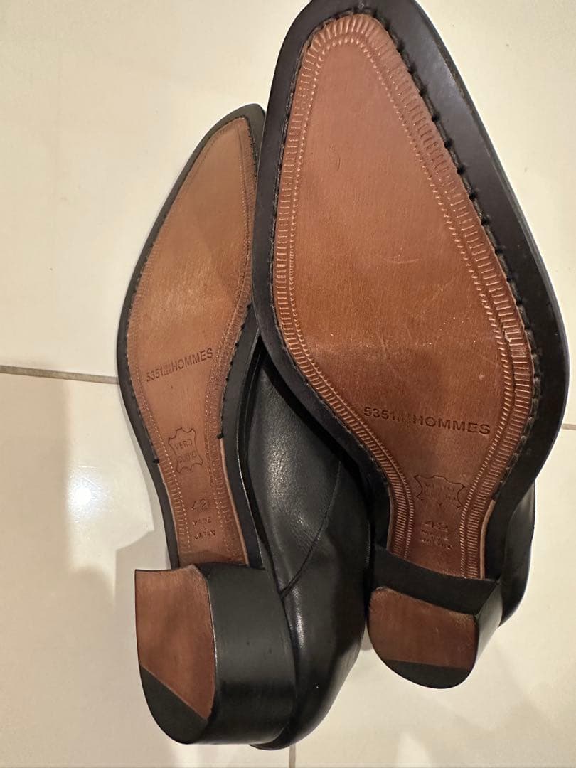 5351 内羽根 ブラック ドレスシューズ 42/26.5cm