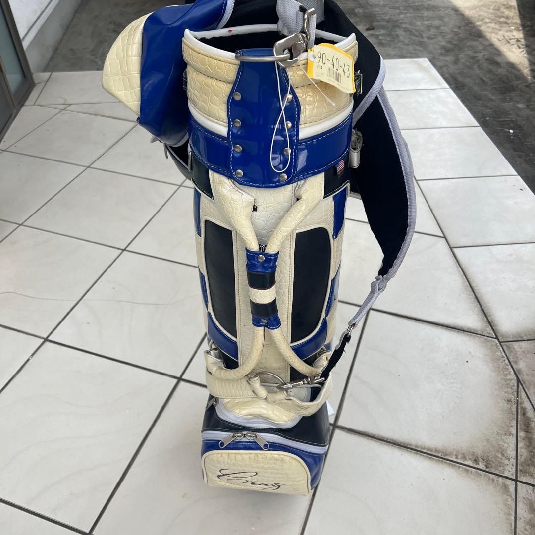 BELDING キャディバッグ ホワイト/ブルー