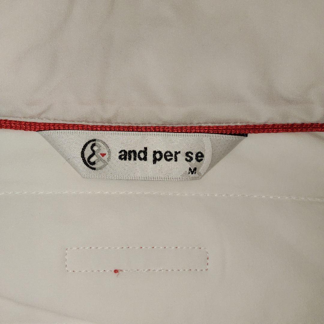 Mサイズ 美品【and per se】アンパスィ フルジップ ベスト