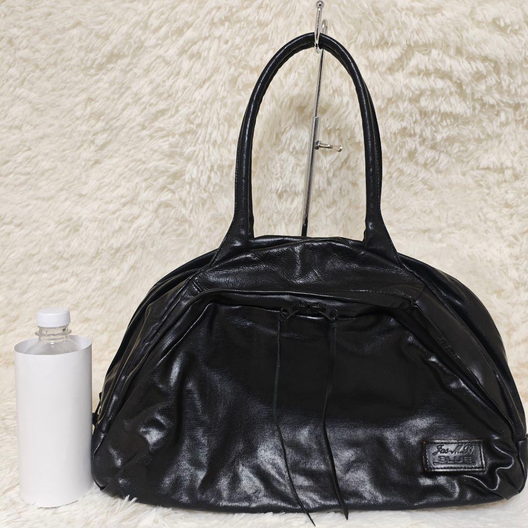 美品✨jas m.b.BLUE ジャスエムビー ボストンバッグ ブラック