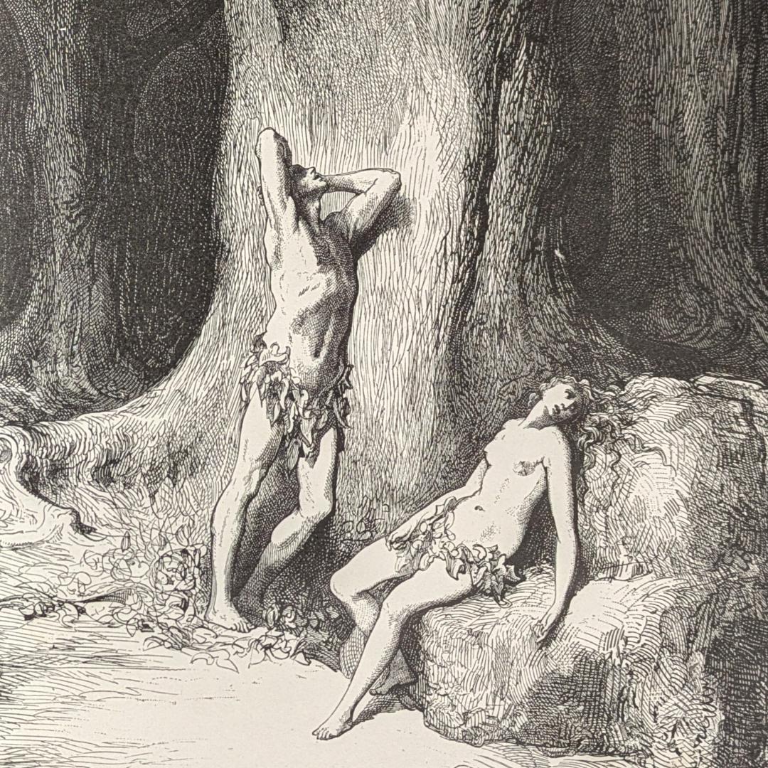 1899年頃 ギュスターブ・ドレの傑作大型挿画本 叙事詩「失楽園」120年前