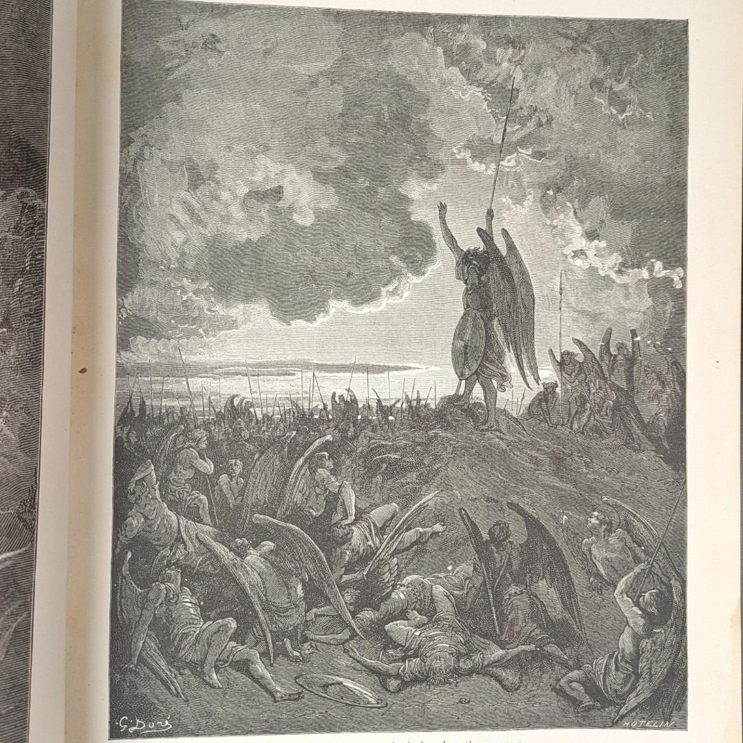 1899年頃 ギュスターブ・ドレの傑作大型挿画本 叙事詩「失楽園」120年前