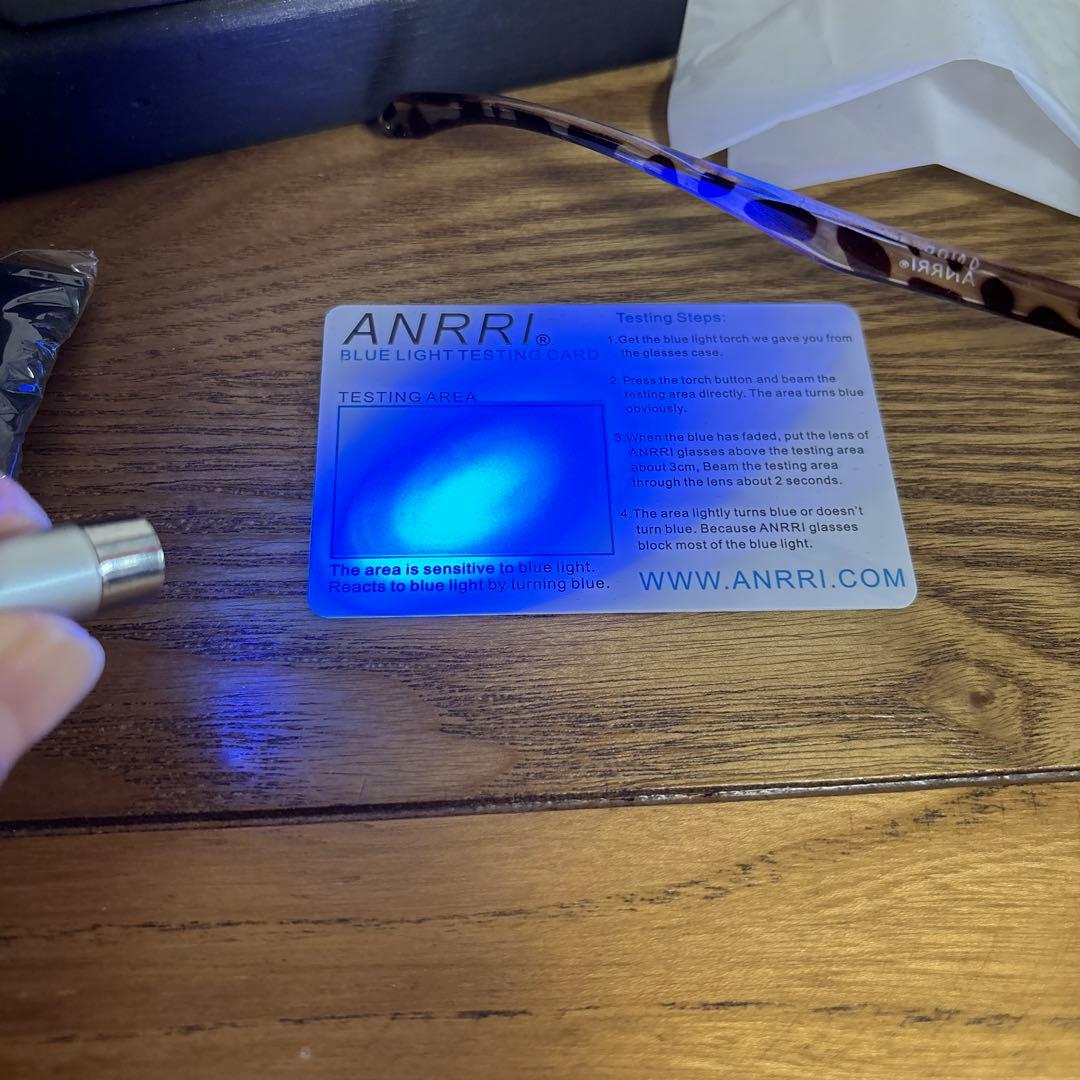 ANRRI ブルーライトカット遮光メガネ べっ甲柄