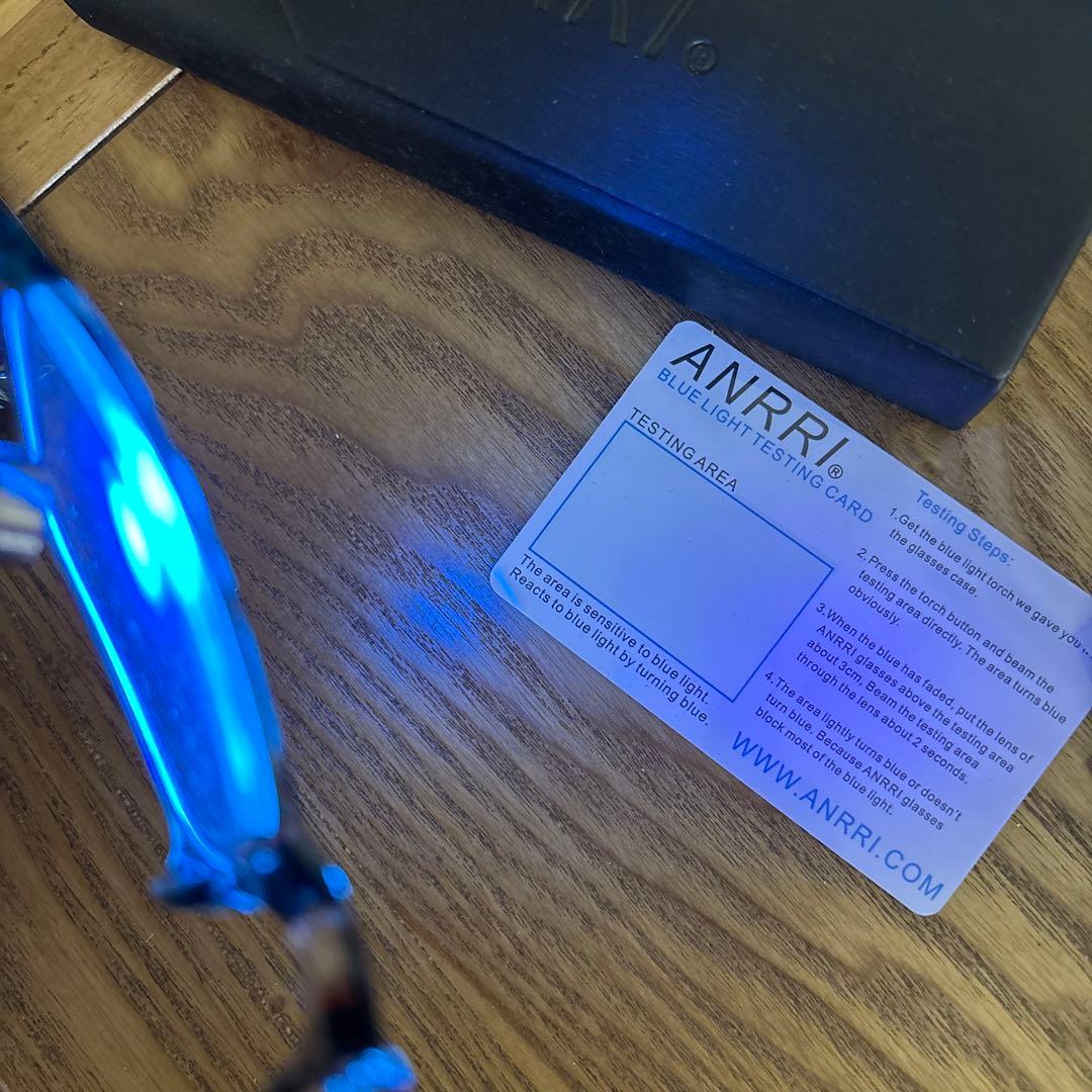 ANRRI ブルーライトカット遮光メガネ べっ甲柄