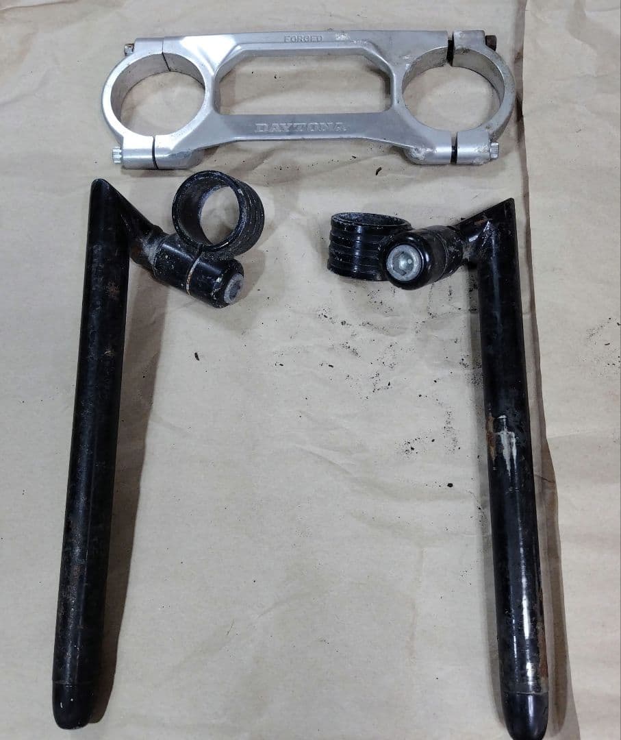 【ジャンク品】当時物CBX400F BEET バックステップ シルバー/ブラック