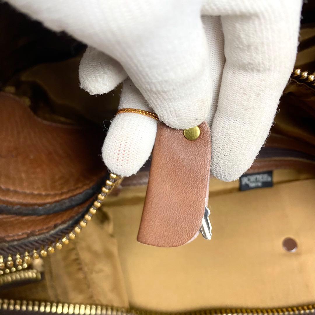 希少　PORTER バロン　2WAYボストンバッグオールレザー　ブラウン