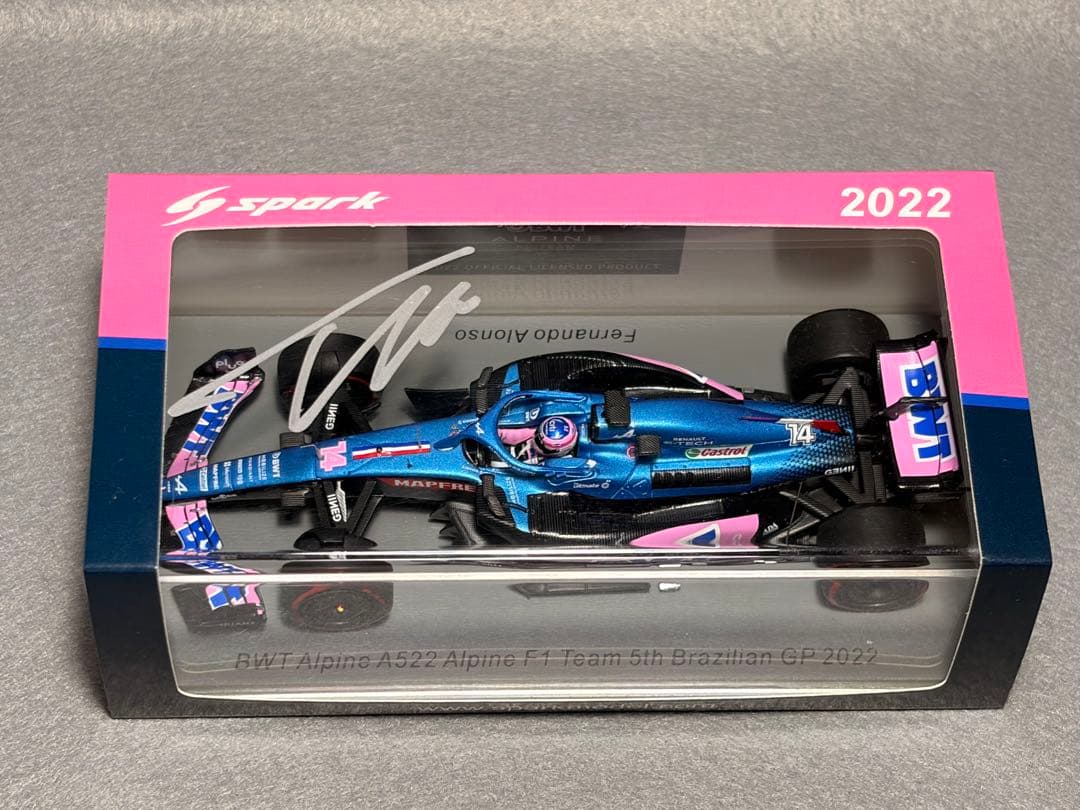アルピーヌ Alpine A552 アロンソ　ブラジルGP 5位　直筆サイン入