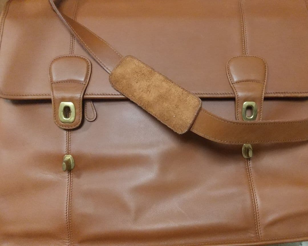 COACHコーチブリーフケースビジネスバッグ茶色革大型