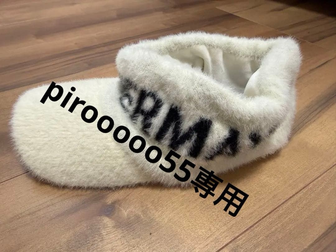 【値下げ】ディッセンバーメイ フロントロゴシャギーニットサンバイザー