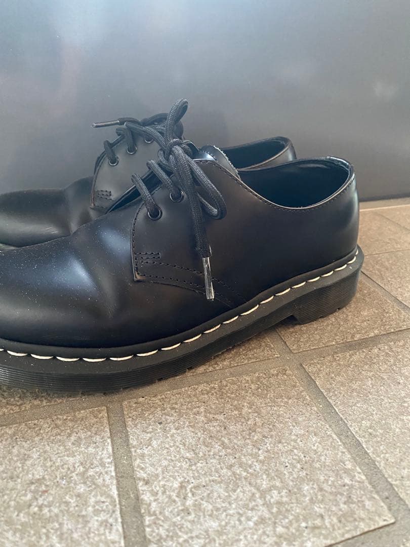 ドクターマーチン 革靴 ローファー UK5 ホワイトスケッチ 黒