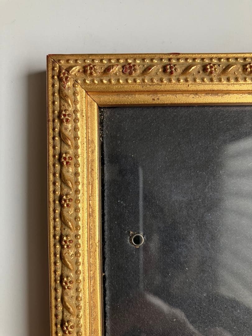 北欧ヴィンテージ　フォトフレーム４点セット　湾曲ガラス　凸ガラス　デンマーク