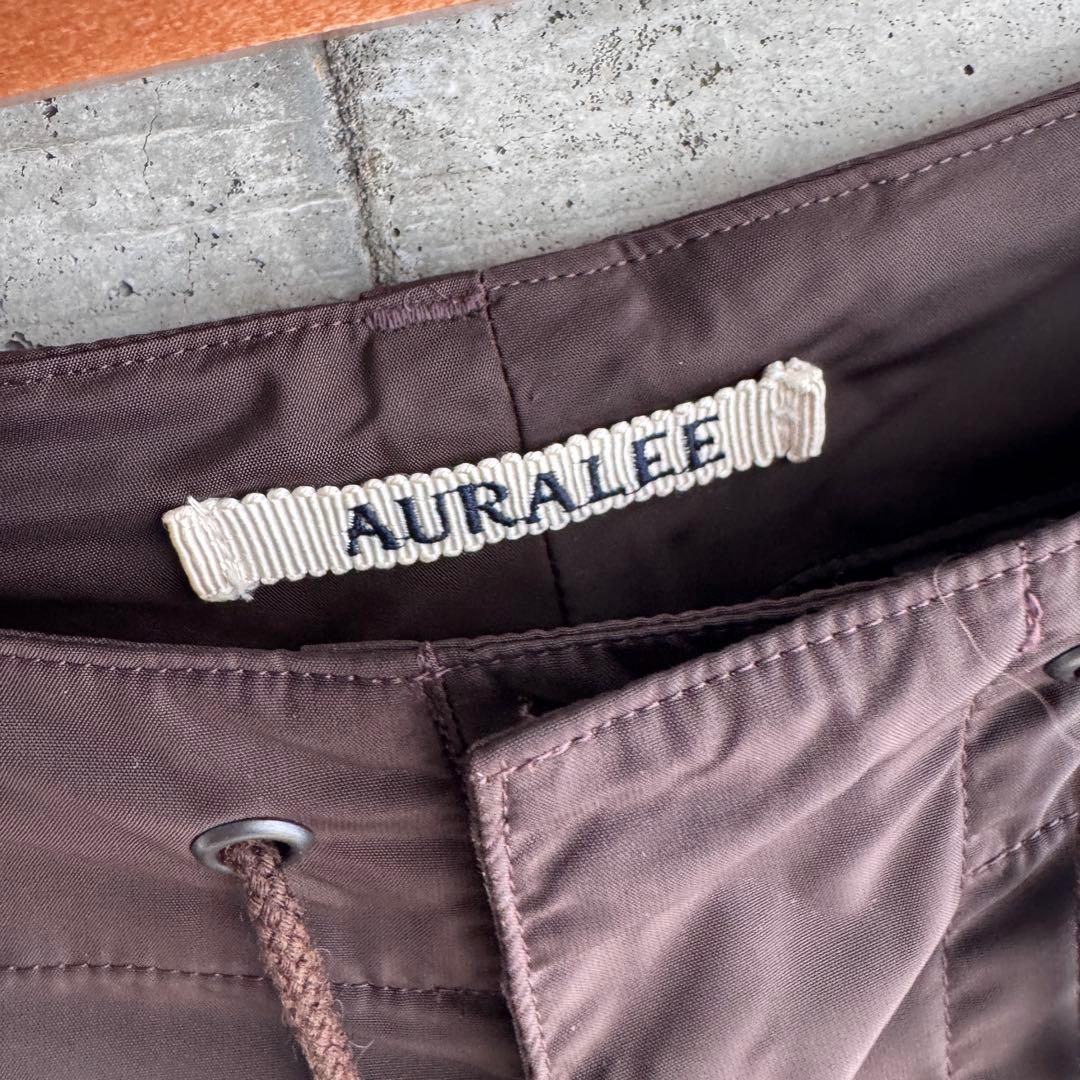 AURALEE LIGHT NYLON FATIGUE PANTS ブラウン 1