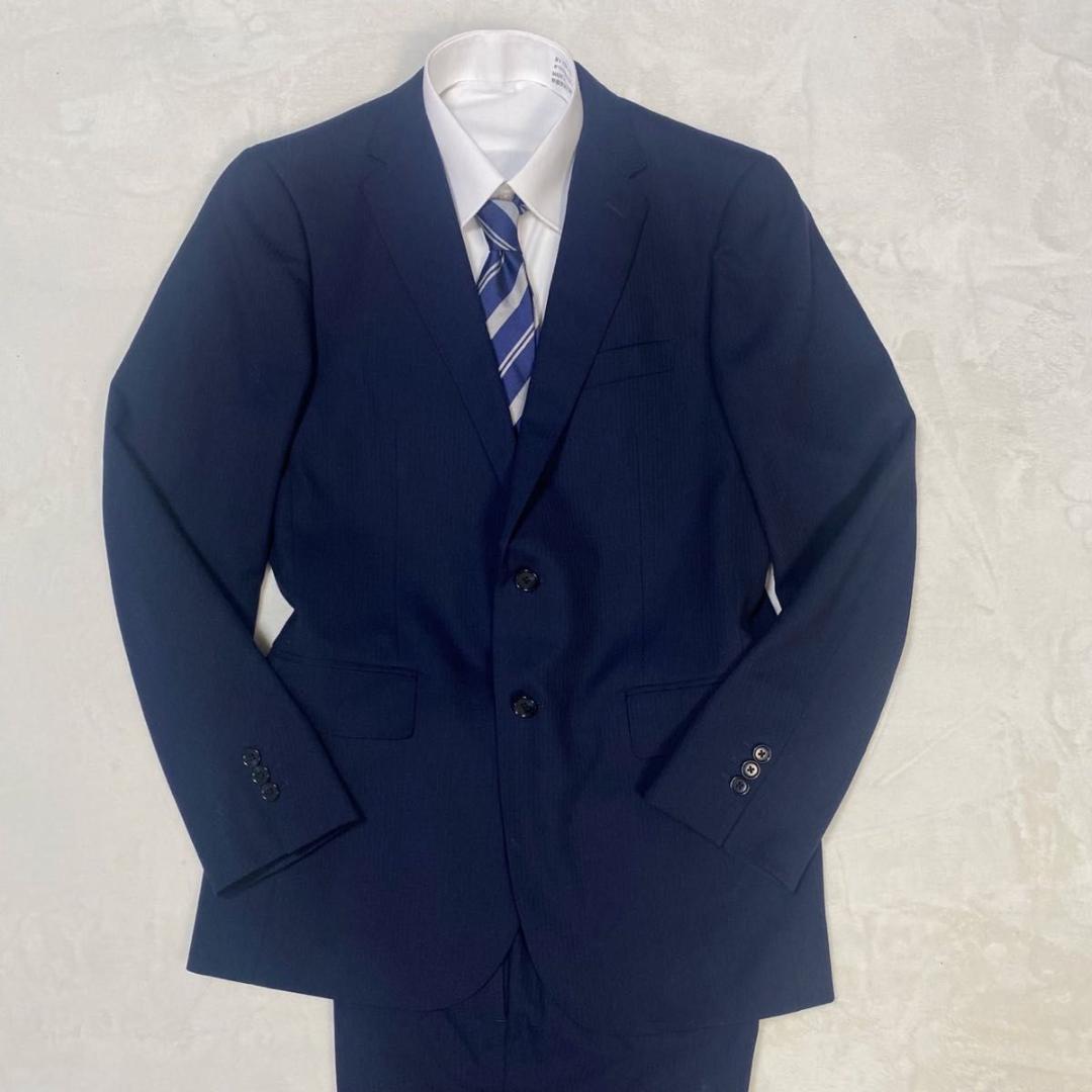 ユナイテッドアローズ スーツ セットアップ ストライプ ネイビー