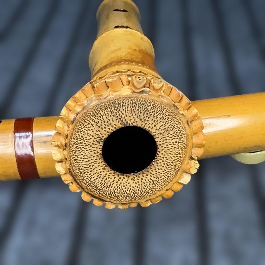 尺八 一尺八寸管 銘有り 三印 本管