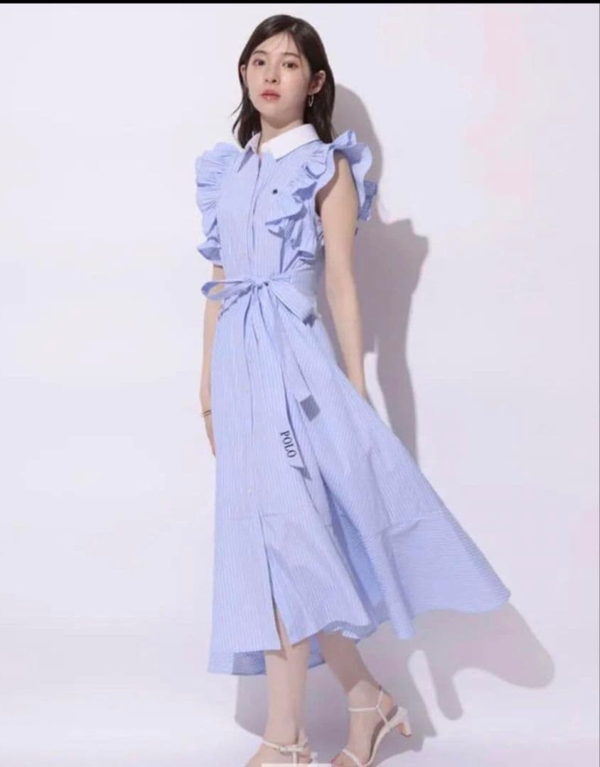 Rirandture POLO BCSコラボ プリーツシャツワンピース