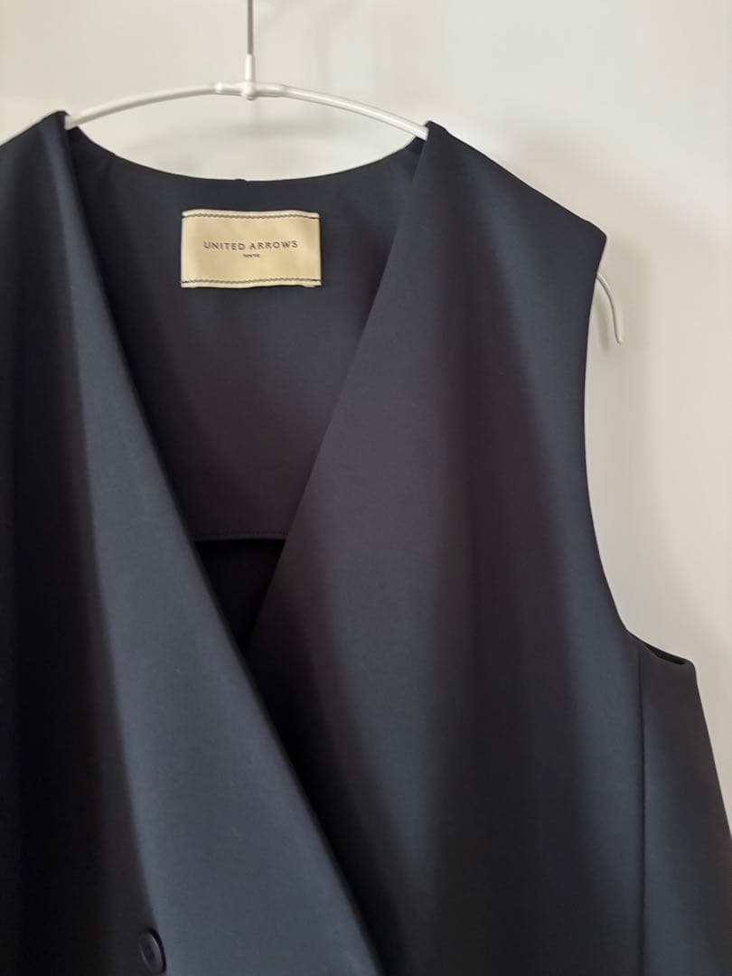 UNITED ARROWS SPONGY ミドル ベスト38 ネイビー