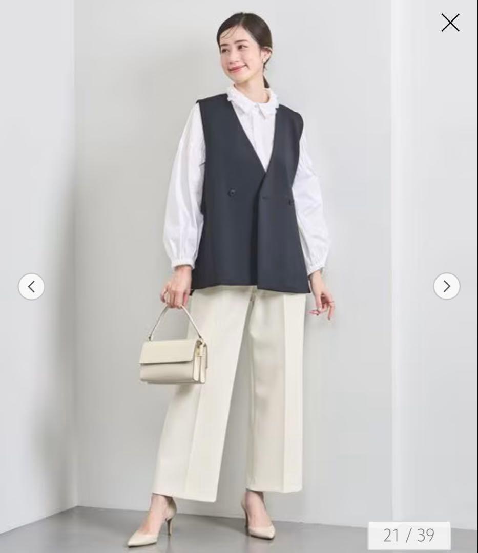 UNITED ARROWS SPONGY ミドル ベスト38 ネイビー